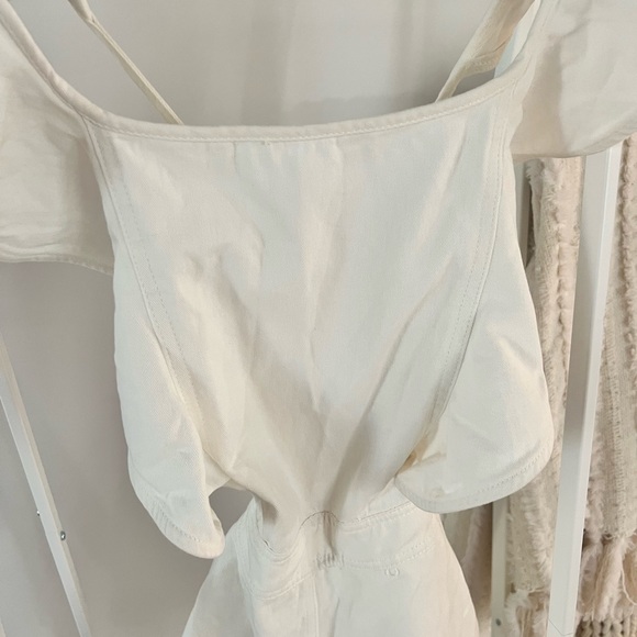 White Ruffle Romper - Picture 6 of 6